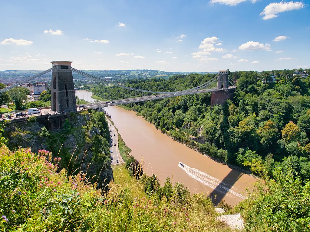 Clifton Suspension Bridge over the Avon Gorge in Bristol